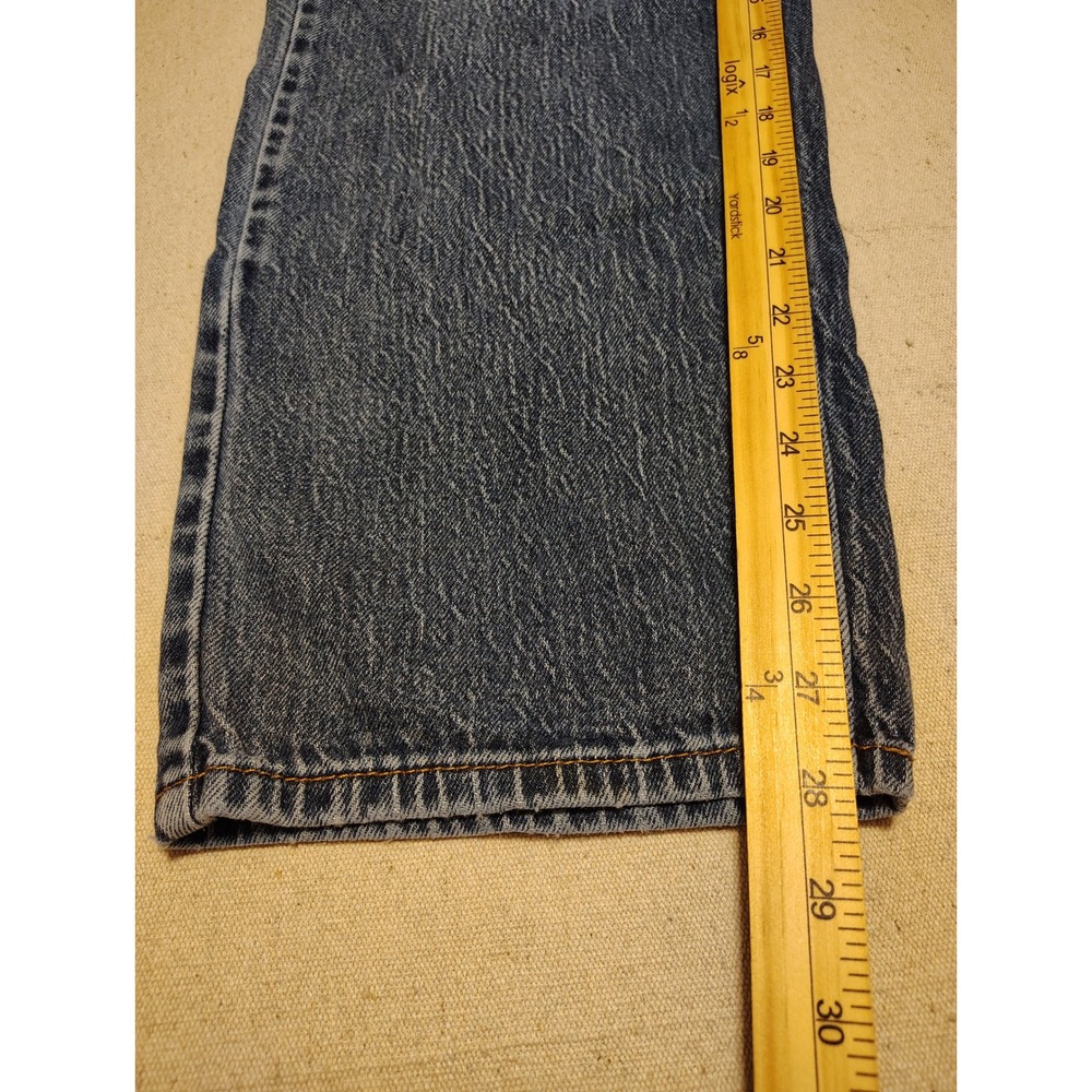 Levis 505 Regular Fit Jeans Mens 34x30 Medium Wash Blue Denim 00505-1989 S - Picture 2 of 8